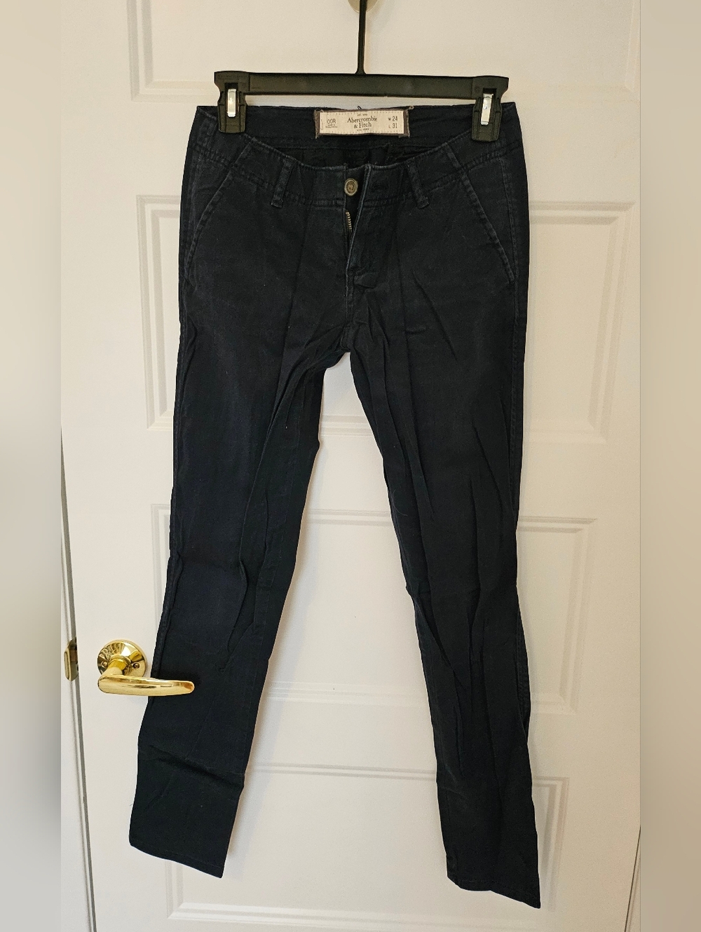Abercrombie & Fitch Navy Blue Casual Chino Pants
